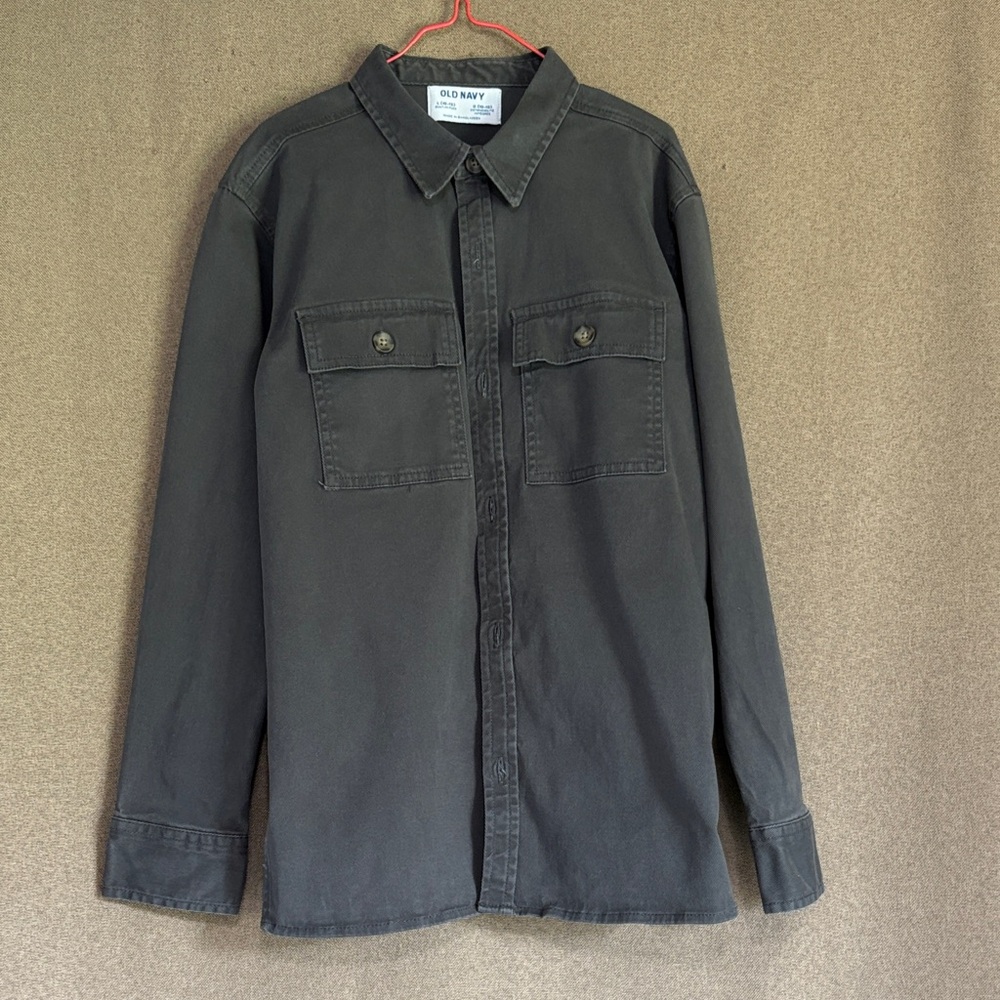 Old Navy Kids Charcoal Button Down Shirt